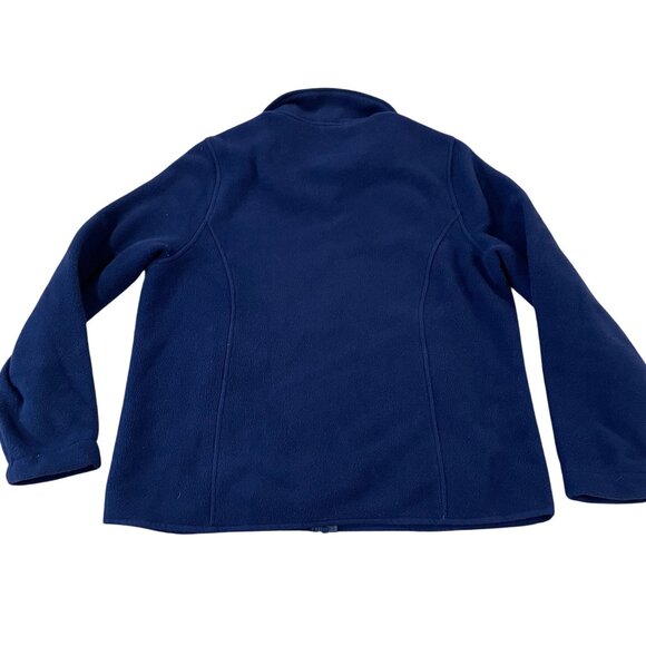 L.L. Bean Women's Fleece Full-Zip Jacket Size Large Blue 3-Season Outdoor Wear - Picture 5 of 5